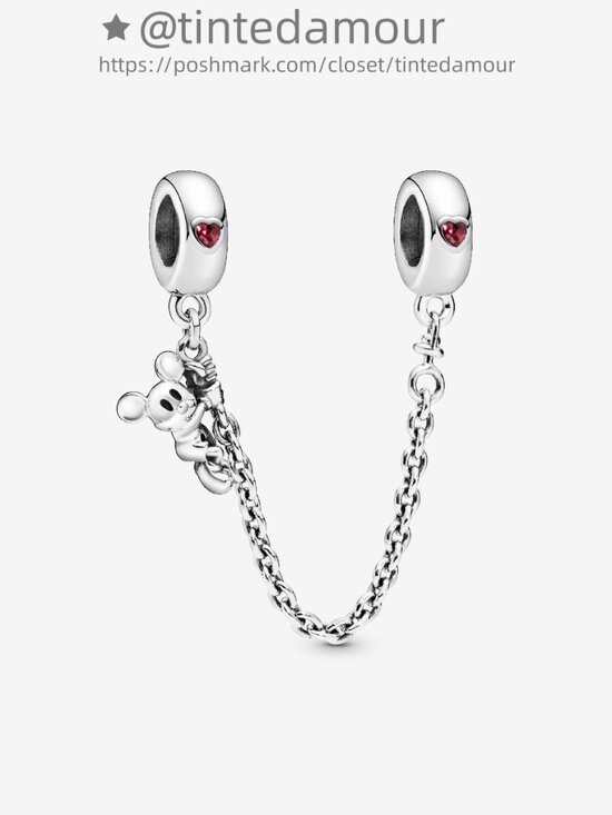 Pandora Disney Climbing Mickey Mouse Safety Chain - Picture 1 of 2